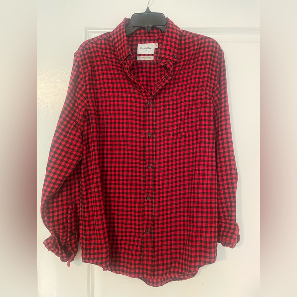 Goodfellow & Co Red and Black Checkered Shirt